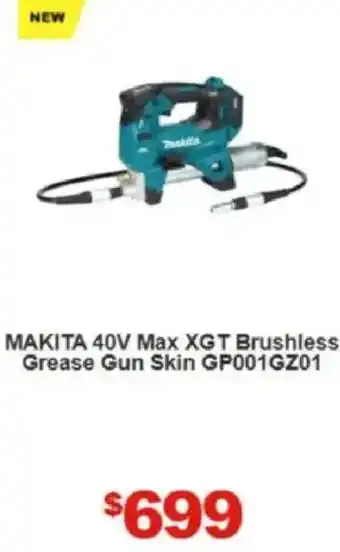 MAKITA 40V Max XGT Brushless Grease Gun Skin GP001GZ01
