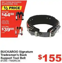 Total Tools BUCKAROO Signature Tradesman's Back Support Tool Belt offer