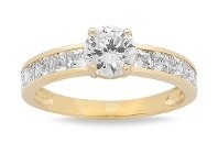 Bevilles Jewellery 9ct Yellow Gold Cubic Zirconia Ring - P offer