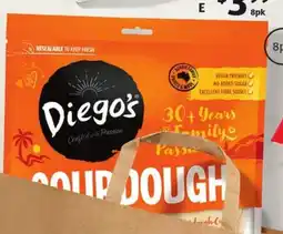 ALDI Diego's Sourdough Wraps 8pk offer