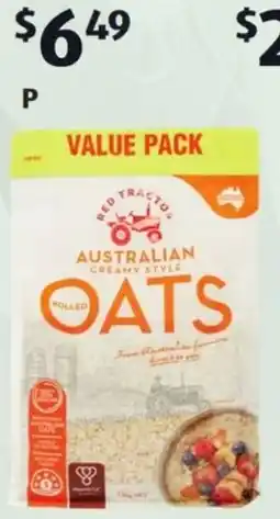 ALDI Red Tractor Rolled Oats offer