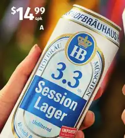 ALDI A Hofbräu Session Lager offer