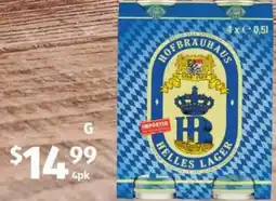 ALDI Hofbräuhaus Helles Lager offer