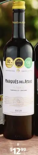 ALDI Marqués Del Atrio Rioja Reserva Tempranillo Graciano 2019 offer