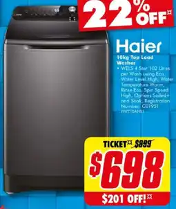 The Good Guys Haier Top Load Washer offer