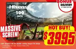The Good Guys 100° Q7SAU 4K HI-QLED 144Hz Smart TV 2026 offer