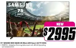 The Good Guys 75" QN80H NEO QLED 4K Mini-LED Smart Al TV 2026 offer