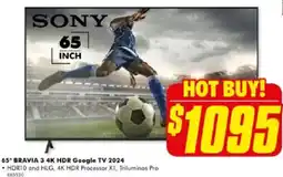 The Good Guys 65" BRAVIA 3 4K HDR Google TV 2024 offer