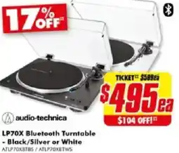 The Good Guys LP70X Bluetooth Turntable - Black/Silver or White offer