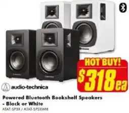 The Good Guys Powered Bluetooth Bookshelf Speakers - Black or White offer