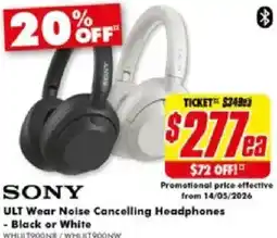 The Good Guys ULT Wear Noise Cancelling Headphones - Black or White offer