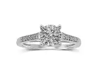 Bevilles Jewellery Martina Ring with 0.15ct of Diamonds in 9ct White Gold - Q offer
