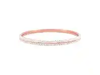 Bevilles Jewellery Double Pave Crystal Bangle in Rose Stainless Steel offer
