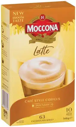 IGA Moccona Coffee Sachets Selected Varieties offer