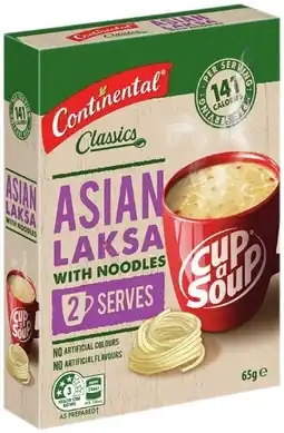 IGA Continental Cup A Soup 2 Serve Selected Varieties offer