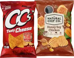 IGA CC’s Corn Chips, The Natural Chip Co. or Samboy Potato Chips 175g Selected Varieties offer