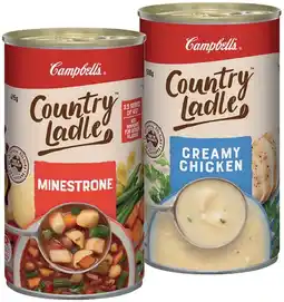 IGA Campbell’s Country Ladle Soup Selected Varieties offer
