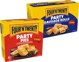 IGA Four’N Twenty Party Pies or Sausage Rolls 12 Pack offer