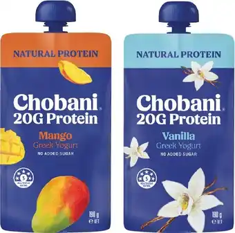 IGA Chobani Protein Greek Yogurt Pouch Selected Varieties offer
