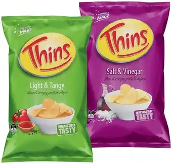 IGA Thins Chips Selected Varieties offer