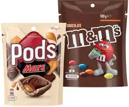 IGA M&M’s 120‑180g, Pods 160g or Maltesers 120‑140g Share Pack Selected Varieties offer