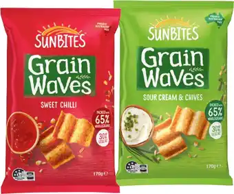 IGA Sunbites Grain Waves Wholegrain Chips Selected Varieties offer