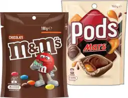IGA M&M’s 120‑180g, Pods 160g or Maltesers 120‑140g Share Pack Selected Varieties offer