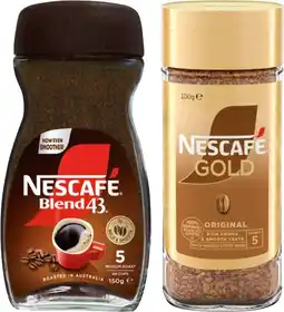 IGA Nescafé Blend 43 Instant Coffee 140‑150g or Gold 90‑100g Selected Varieties offer