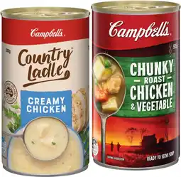 IGA Campbell’s Chunky or Country Ladle Canned Soup 495‑505g Selected Varieties offer