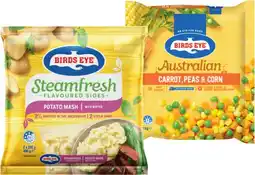 IGA Birds Eye Snap Frozen Vegetables 1kg or SteamFresh Potato Mash with Butter 400g Selected Varieties offer