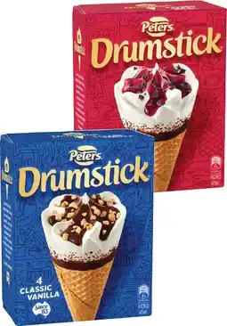 IGA Peters Drumstick 4 Pack or Minis 6 Pack Selected Varieties offer