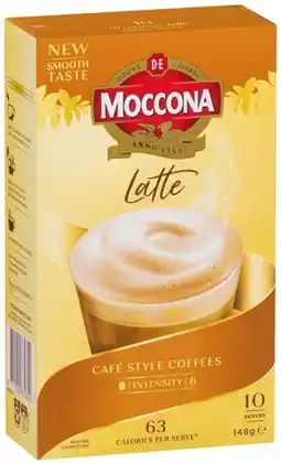 IGA Moccona Coffee Sachets 8‑10 Pack Selected Varieties offer