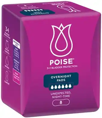 IGA Poise Pads 8‑16 Pack Selected Varieties offer