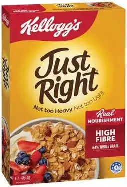 IGA Kellogg’s Just Right 460g, Crunchy Nut Corn Flakes 380g or Froot Loops 285g offer