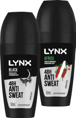 IGA Lynx Antiperspirant Roll‑On Selected Varieties offer