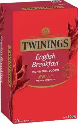 IGA Twinings Tea Bags 40‑50 Pack Selected Varieties offer