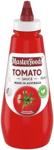 IGA MasterFoods Squeezy Sauce 475‑500mL Selected Varieties offer