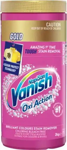 IGA Vanish NapiSan Gold Oxi Action Selected Varieties offer