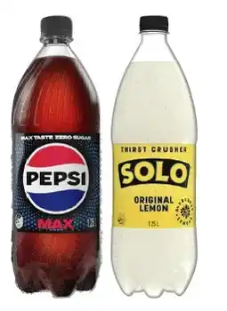 IGA Pepsi or Solo 1.25 Litre Selected Varieties offer