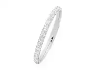 Bevilles Jewellery White Stainless Steel Pave Crystal Bangle 60-63-65mm offer