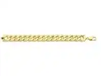 Bevilles Jewellery 9ct Yellow Silver Filled Gold Curb Bracelet offer