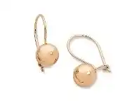 Bevilles Jewellery 9ct Rose Gold Silver Infused Euro Ball Earrings 8mm offer