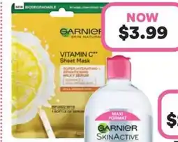 Priceline Garnier face mask products offer