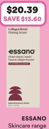 Priceline Essano skincare range offer