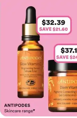 Priceline Antipodes skincare range offer
