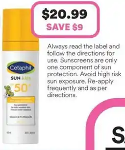 Priceline Cetaphil suncare range offer