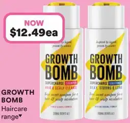 Priceline Growth bomb haircare range offer