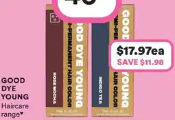 Priceline Good dye young haircare range offer
