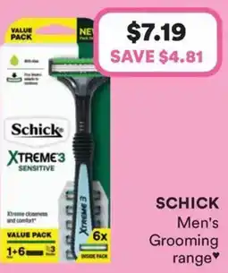 Priceline Schick men's grooming offer