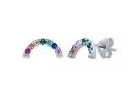 Bevilles Jewellery Children&#039;s Rainbow Sterling Silver Earrings offer